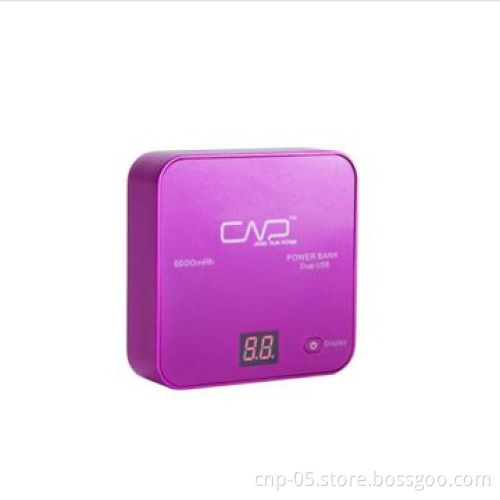 Aluminum 6,600mAh Power Bank in Colorful with 5-5.3V DC/1A Input and 5V DC/1-1.5A Output Range